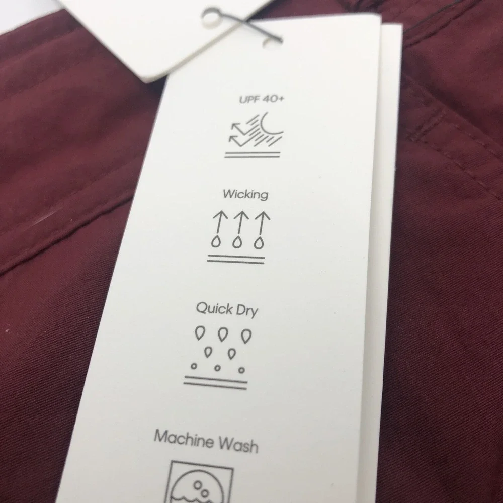 Calvin Klein Mens Shorts Swimwear NWT Extra Large Maroon  Nylon Burgundy Pockets